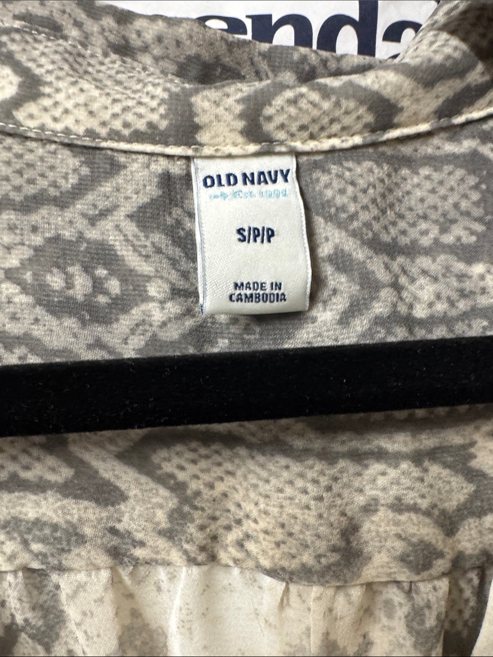Old Navy Neutral Snake-Print Dress in Beige and Taupe